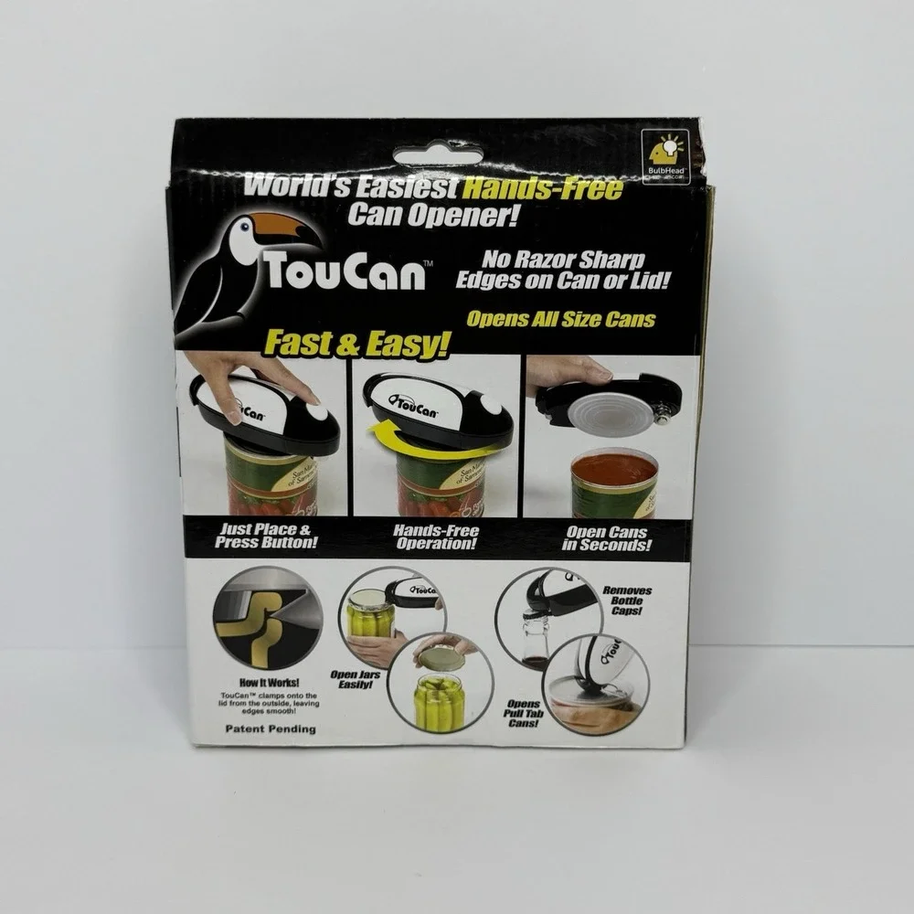 TouCan Worlds Easiest Hands-Free Can Opener As Seen On TV Brand New Sealed
